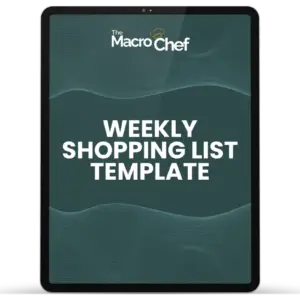 Weekly Shopping List Template